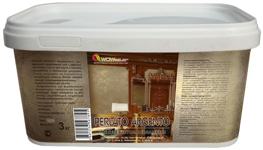 PERLATO ARGENTO -перламутровый лессирующий лак для стен